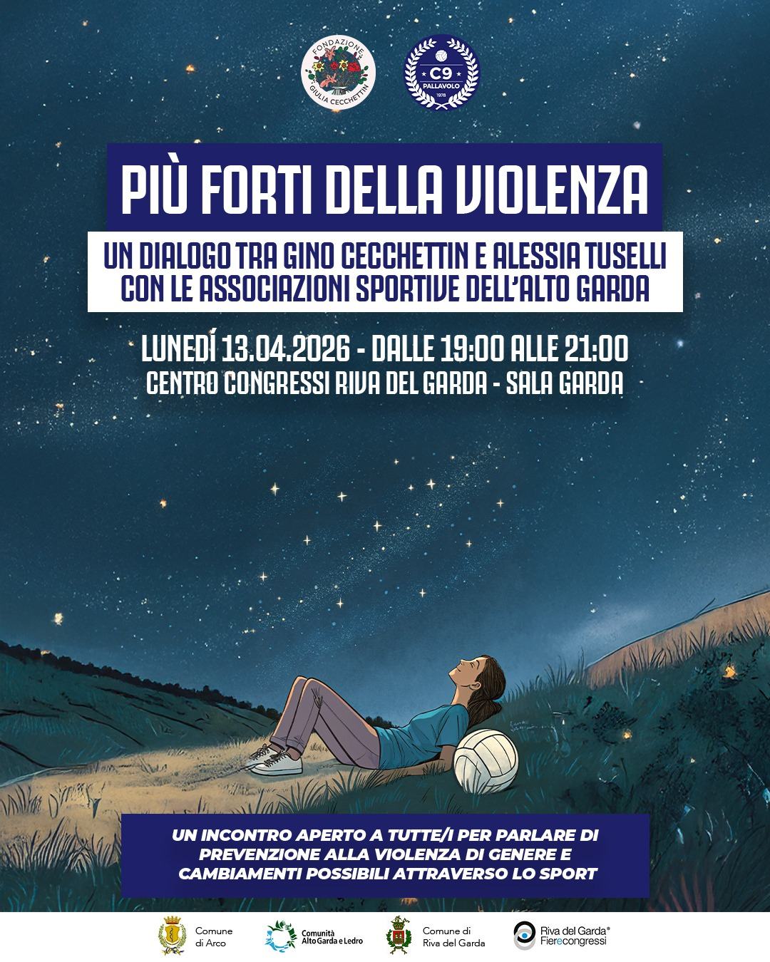 Locandina dell’incontro “Più forti della violenza”